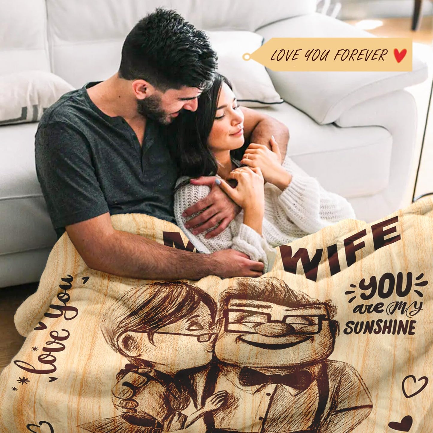 NAIREG Valentines Day Gifts for Her - Gifts for Wife from Husband - Wedding Anniversary Romantic Gifts for Women - Wife Birthday Gift Ideas - I Love You Gift for Her - to My Wife Blanket 50"x60"