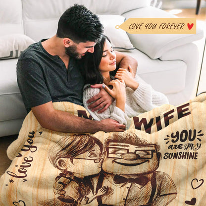NAIREG Valentines Day Gifts for Her - Gifts for Wife from Husband - Wedding Anniversary Romantic Gifts for Women - Wife Birthday Gift Ideas - I Love You Gift for Her - to My Wife Blanket 50"x60"