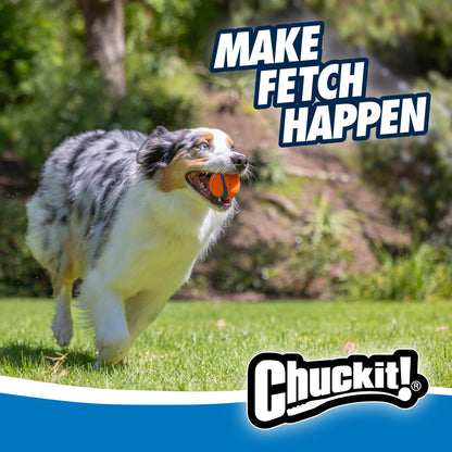 ChuckIt! Fetch Medley Gen 1 Rubber Dog Balls, The Whistler, Max Glow & Rebounce Balls for Dogs, Durable High Bounce Launcher Compatible Dog Toy, Medium, 3 Pack