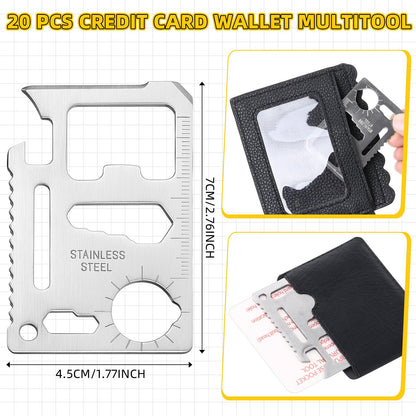 Vicenpal 40 Pcs Multitool Pens for Men Gifts 6 in 1 Screwdriver Multi Function Pens Credit Card Bulk Father's Day Multi-tool Gifts for Adult Men Dad Husband Male Coworker (Black,Yellow;silver)