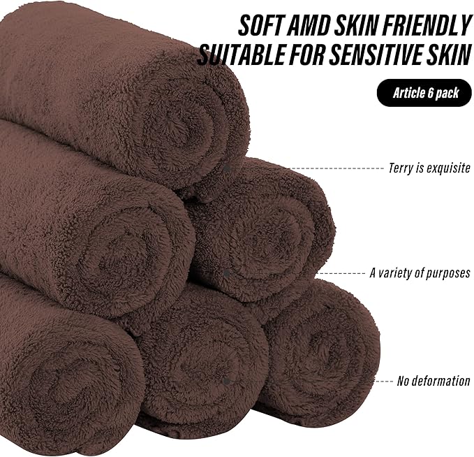 MOONQUEEN 6 Pack Premium Hand Towels