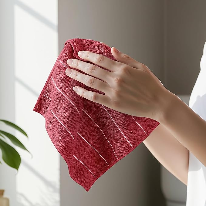 Utopia Towels 8 Pack Kitchen Towels Set, 12x12 Inches, Highly Absorbent and