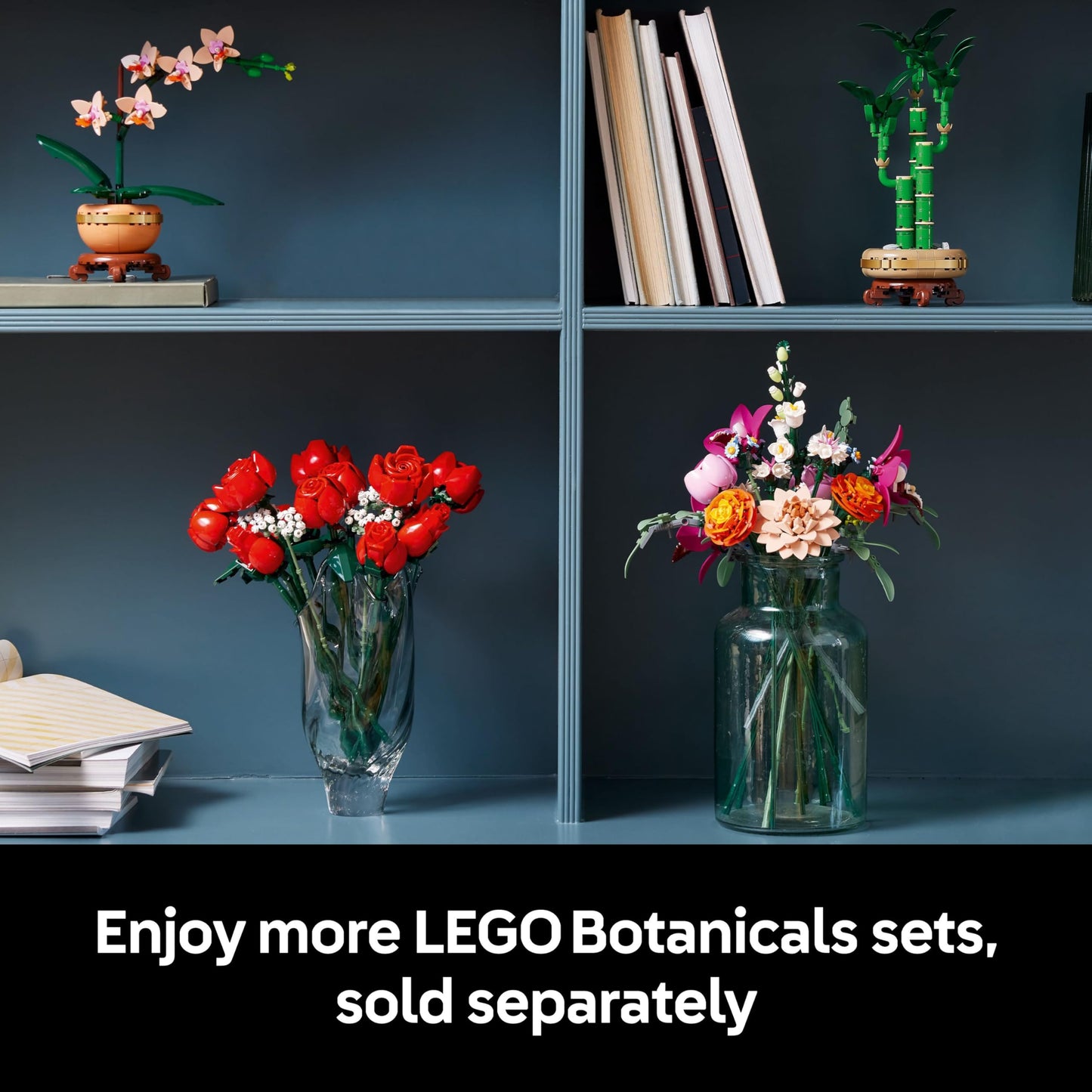 LEGO Botanicals Pretty Pink Flower Bouquet Set for Adults - Floral Home Decor Building Kit with Artificial Roses, Daisies, Cornflowers and Elderflowers - Nature Gifts for Women and Men - 10342
