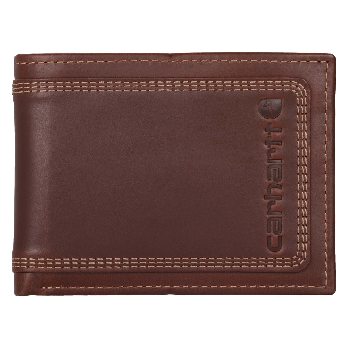 Carhartt Men’s Leather Triple Stitch Wallet, Durable Full-Grain Leather Bifold, Trifold & Rodeo Styles, Gifts for Men