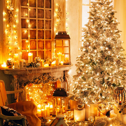 GLUROO 120FT Festoon Lights Outdoor, Garden Patio String Lights Mains Powered, 2200K Warm White, ST38 Waterproof LED String Lights with 62 Plastic Vintage Bulbs for Backyard Party Wedding