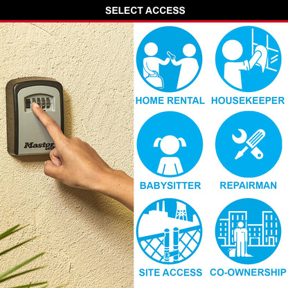 Master Lock Key Safe, 5401EURD, Wall Mounted, Medium, Strong Aluminium Weather Resistant Construction - Mounting Hardware Included