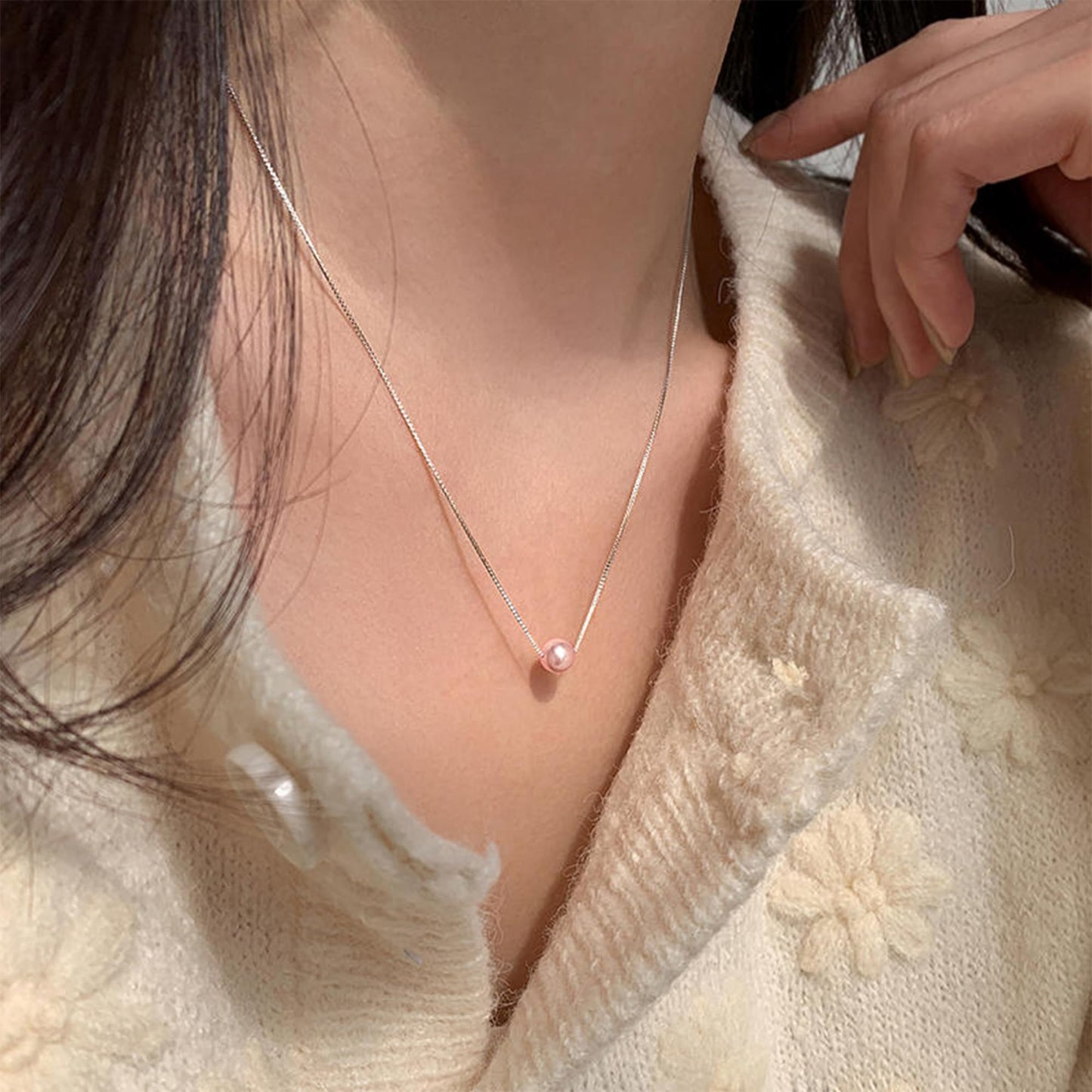 Sereney 10 Year Old Girl Birthday Gifts, Sterling Silver Pink Pearl Necklace as Gifts for 10 Year Old Girl, 10th Birthday Gifts for Girl Adjustable Length Double Digits Birthday Girl Trendy 2025