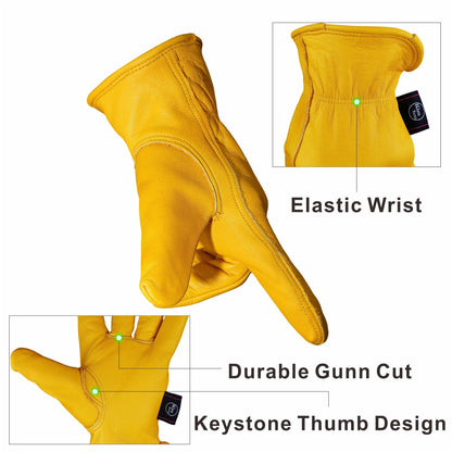 Kim Yuan Winter Warm Work Gloves 3M Thinsulate Lining Perfect for Gardening/Cutting/Construction/Motorcycle, Men & Women M 1 Pair
