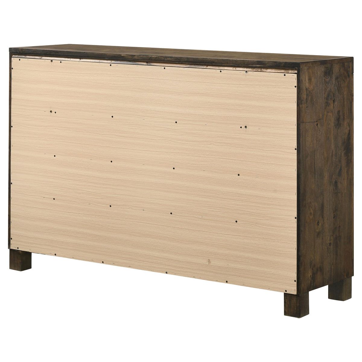 Coaster Home Furnishings Woodmont Farmhouse 58-inch 8-Drawer Bedroom Dresser Clothing Storage Cabinet Wide Chest of Drawers Organizer Unit Rustic Golden Brown 222633