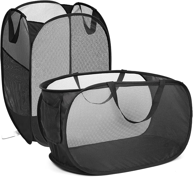 2 Pcs Durable Collapsible Laundry Baskets