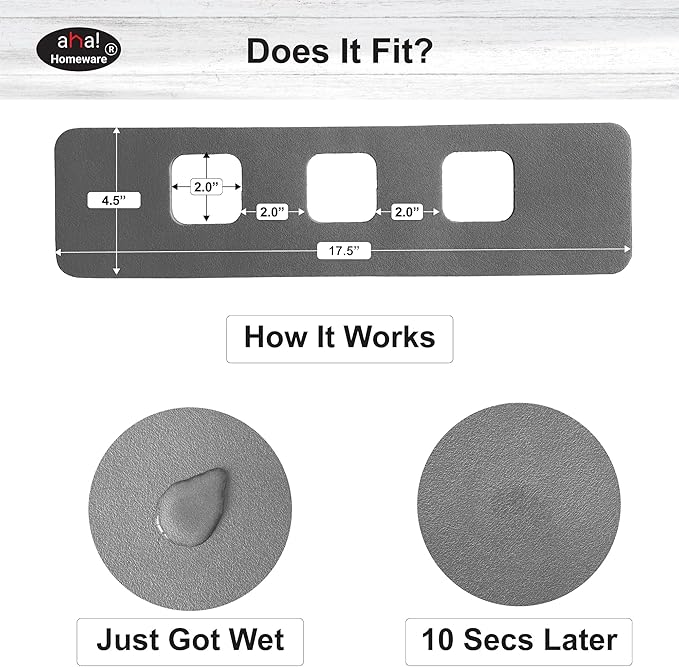 Faucet Mat Bathroom Sink 3-square-hole : AHA HOMEWARE Diatomite Rubber Bathroom