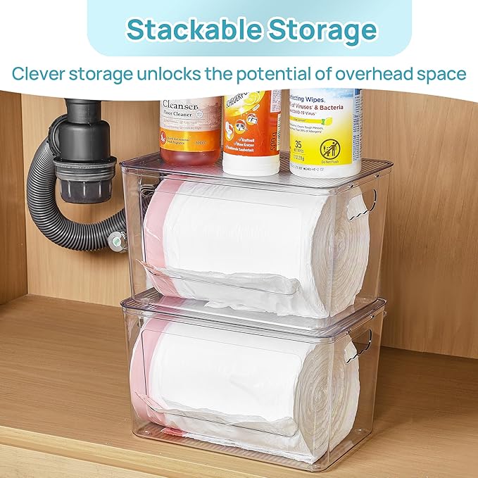 Vtopmart 1 Pack Trash Bag Holder, Stackable Garbage Bag Dispenser