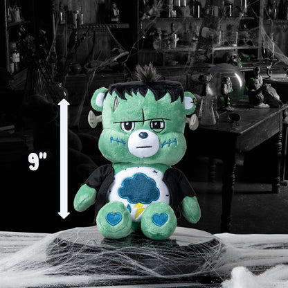 Care Bears Basic Fun, Grumpy as Frankenstein, Universal Monsters 22cm Plush, Cuddly Toys for Children, Cute teddy bear, Suitable for Girls and Boys Ages 4+