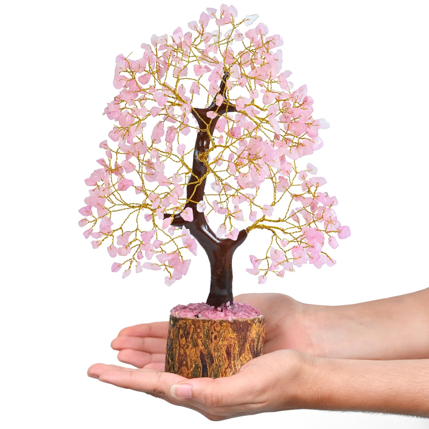 Crocon® Rose Quartz Crystal Tree of Life - Love & Self-Care Healing Crystals for Positive Energy, Feng Shui Money Tree, Pink Home Room Decor, Birthday Gifts for Women, Mom, Sister, Girlfriend & Her