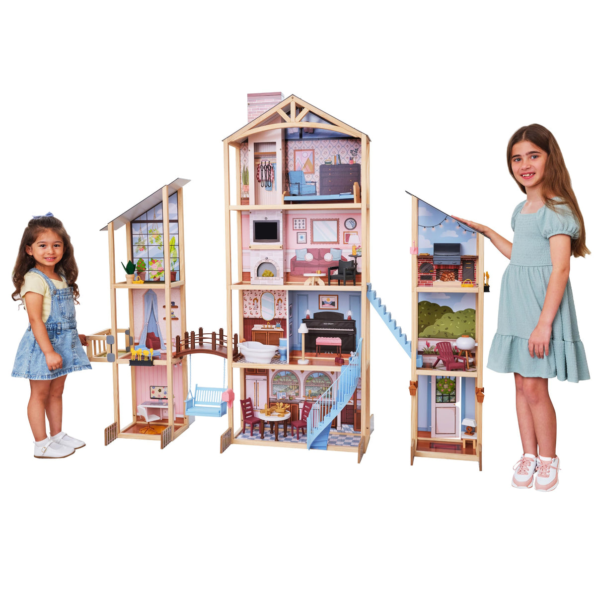 KidKraft Kraft Your Way™ Magnolia Mansion DIY Wooden Dollhouse; 71 Pieces