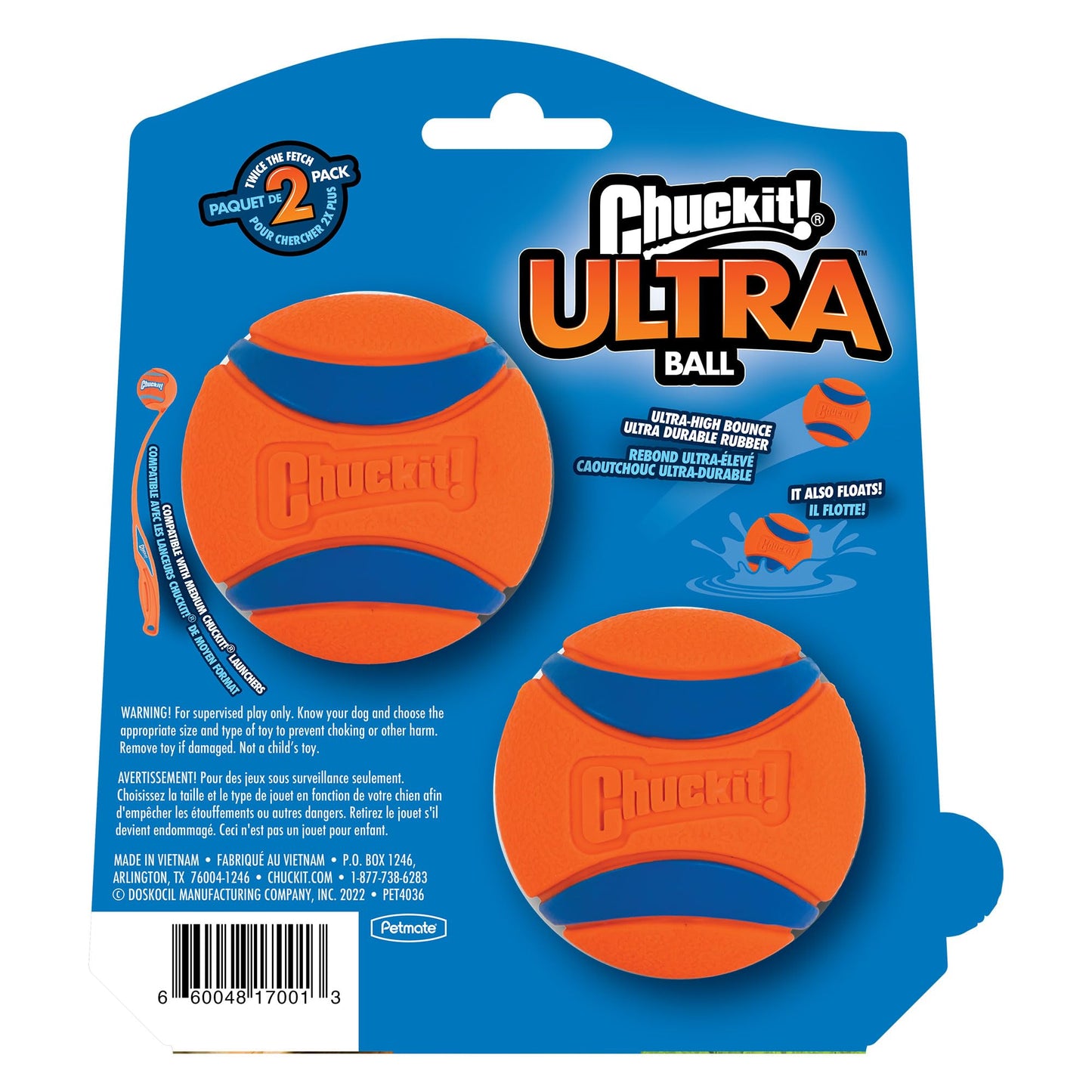 ChuckIt! Canine Hardware Medium Ultra Balls Classic 4-Pack,Orange