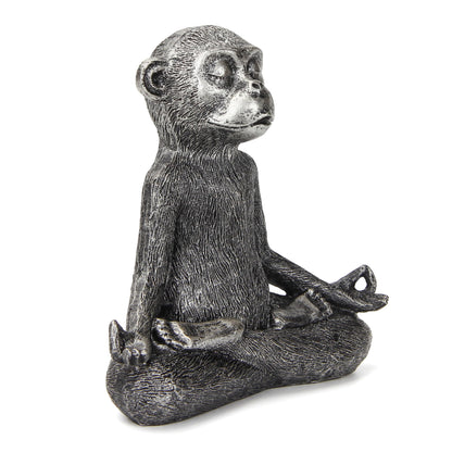Smadeer Monkey Statue for Home Decoration,Monkey Figurine Sitting in Yoga Pose for Meditation Zen Spiritual Living Room Bedroom Shelf Bookshelf Decor Accents,Cute Animal Gifts,Small Holiday Ornament