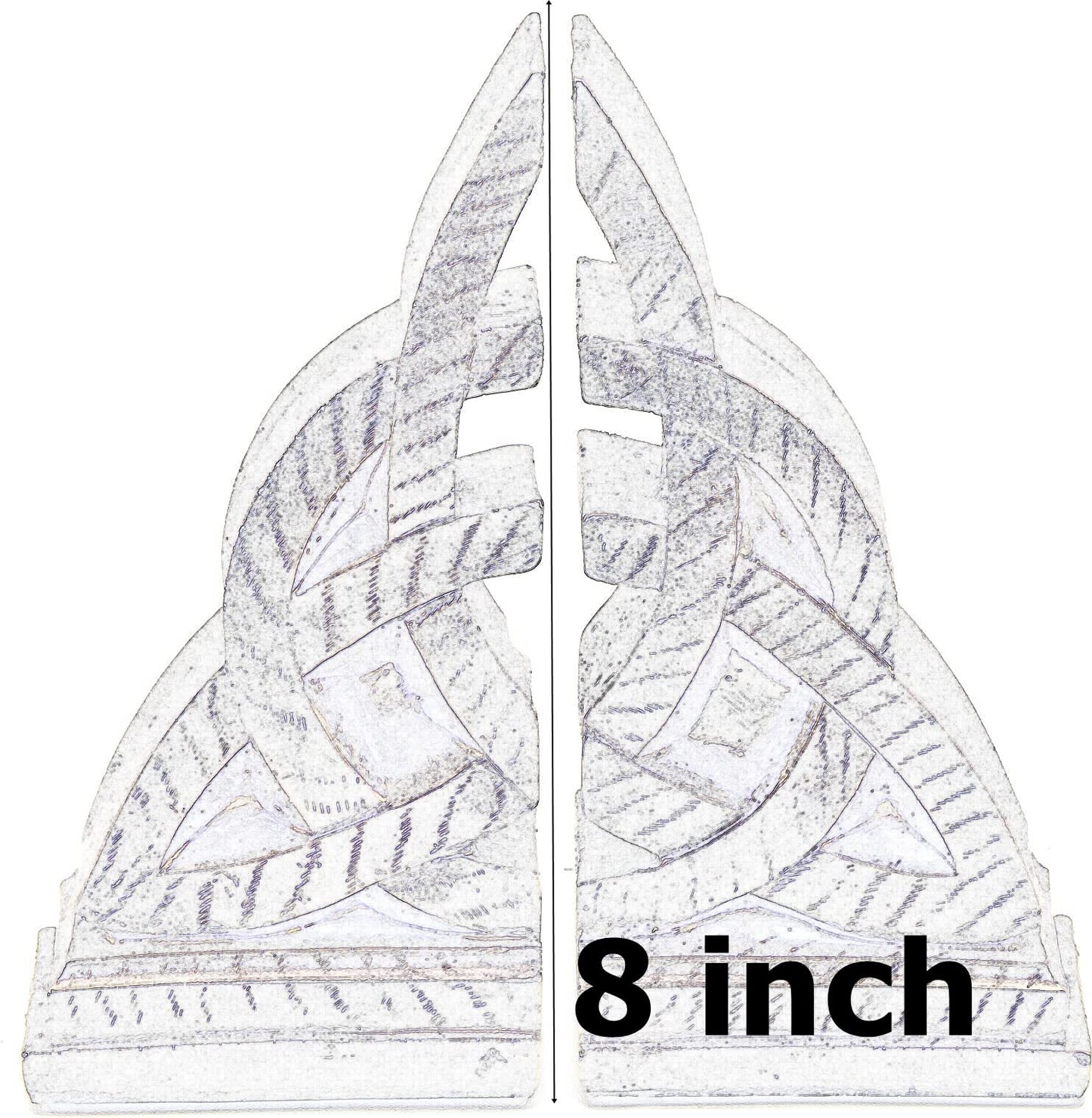 Bellaa 21787 Decorative Bookends Golden Celtic Knot Triquetra Irish Theme Mystical Design Endless Celts Symbol 8 Inch Polyresin