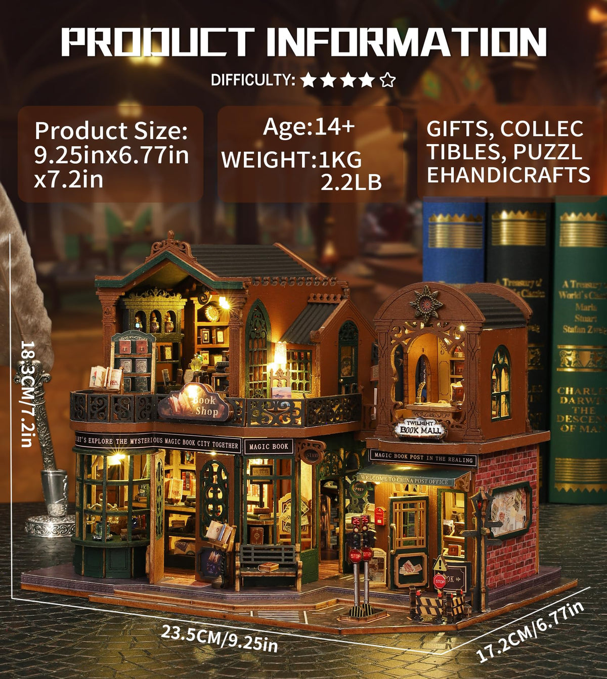 Spilay DIY Miniature House Kit for Adults, Miniature Dollhouse Kit