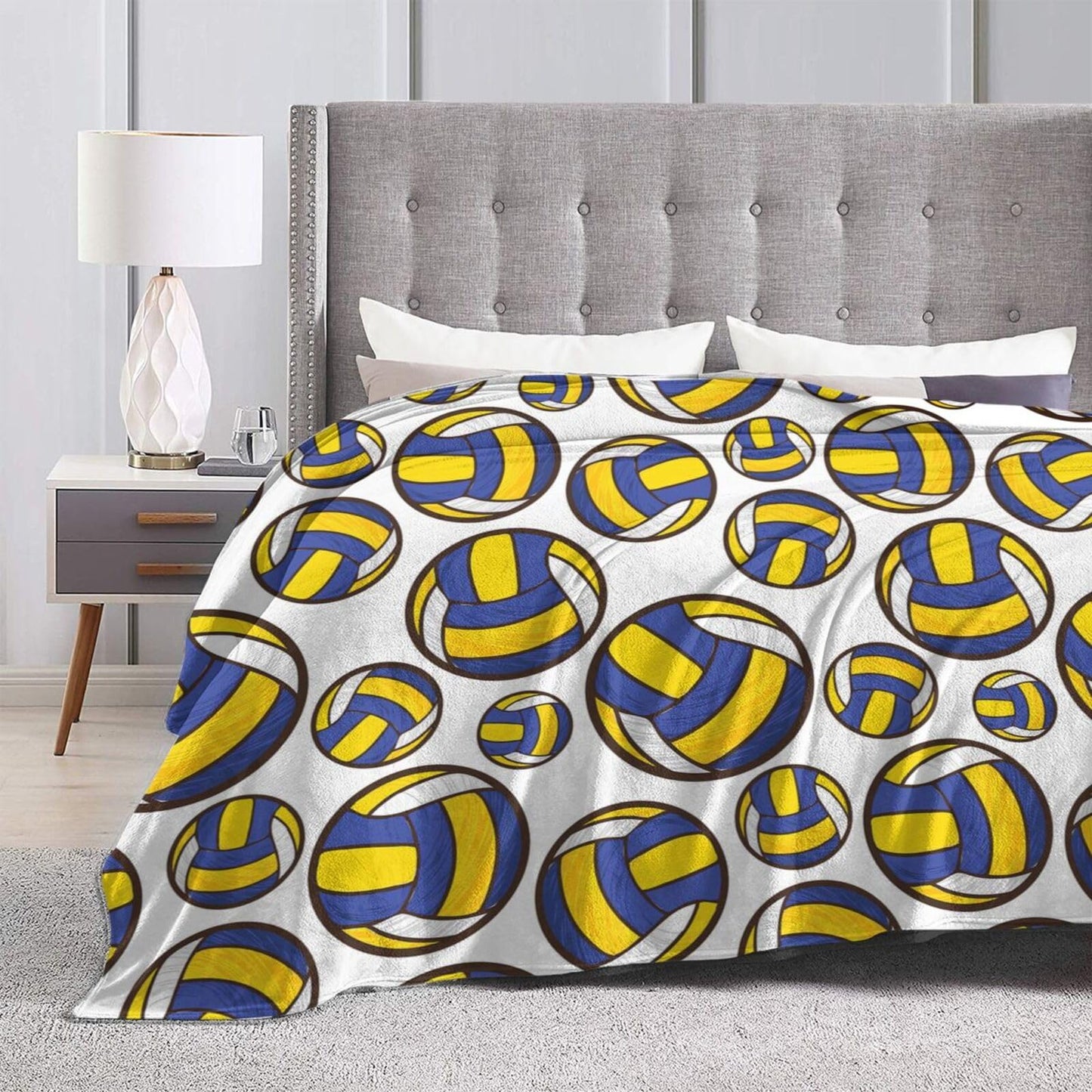 Volleyball Blanket Soft Warm Sofa Bed Throw Blanket Best Volleyball Gifts for Coach Players Teen Girls 80"X60"