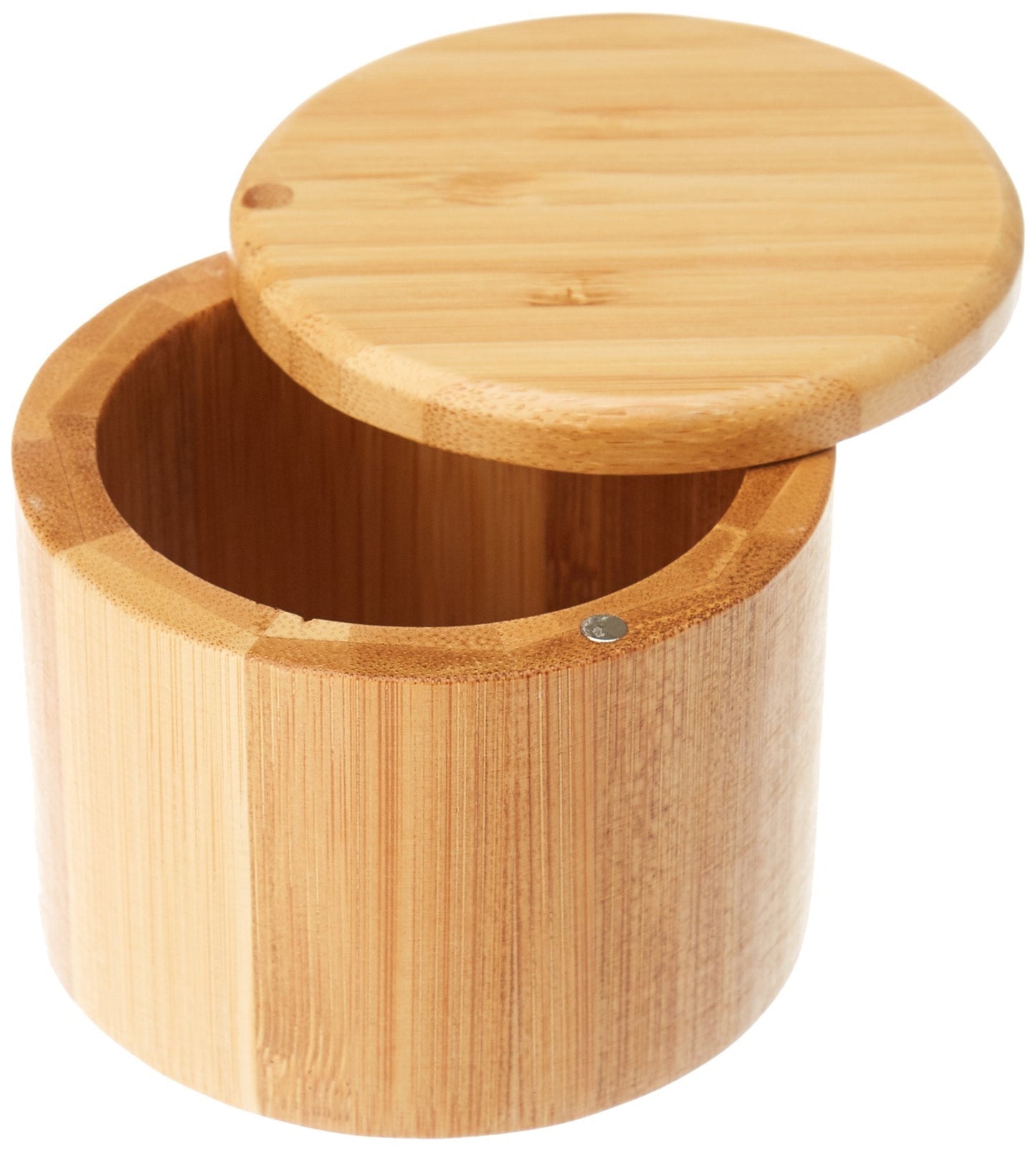 Totally Bamboo Salt Cellar with Swivel Lid - Wooden Salt Container, Bamboo Spice Box for Kitchen Countertop, Magnetic Closure, 6 Oz
