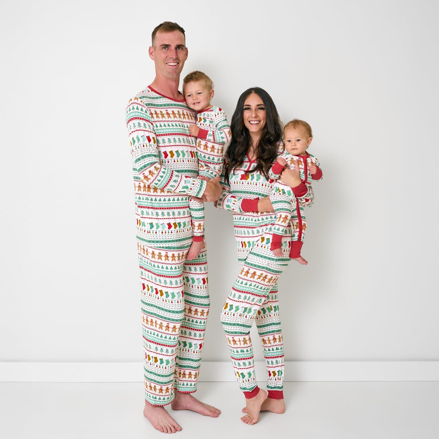 Little Sleepies Two-Piece Kids Christmas Pajamas Set for Boys & Girls, Viscose from Bamboo, Family Matching Christmas PJs, Fair Isle, 3T