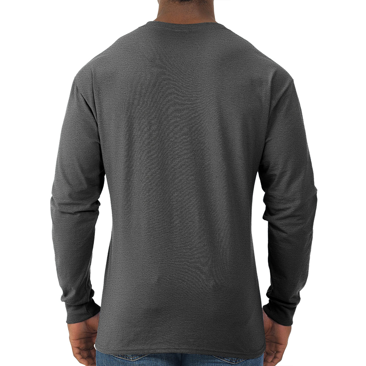 Jerzees Mens Dri-Power Long Sleeve T-Shirt Fashion t Shirts, Heather Black, XX-Large US
