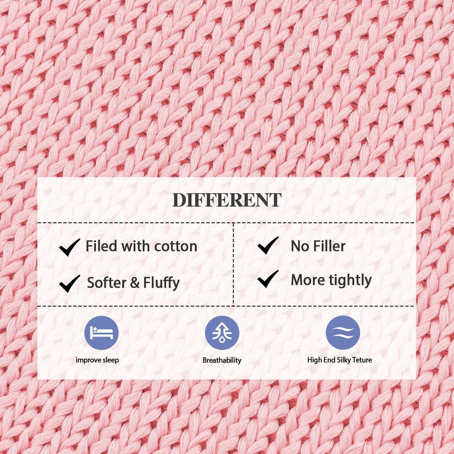 L'AGRATY Knitted Weighted Blanket - 48"x72" 15lbs Cooling Chunky Knit Heavy Blanket for Adults Braided Crochet Throw Thick Cable Yarn Knit Decorative Blanket No Beads Evenly Weighted Machine Washable