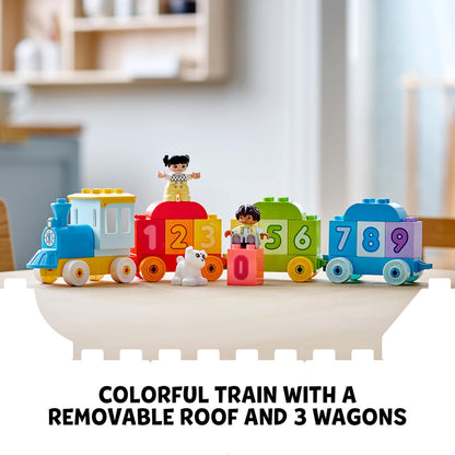 LEGO DUPLO Number Train - Learn To Count - Educational Learning Toy for Toddlers - incl. Colourful Number Bricks and 2 Figures - Gift for 1+ Year Old Boys & Girls - Christmas Treat - 10954