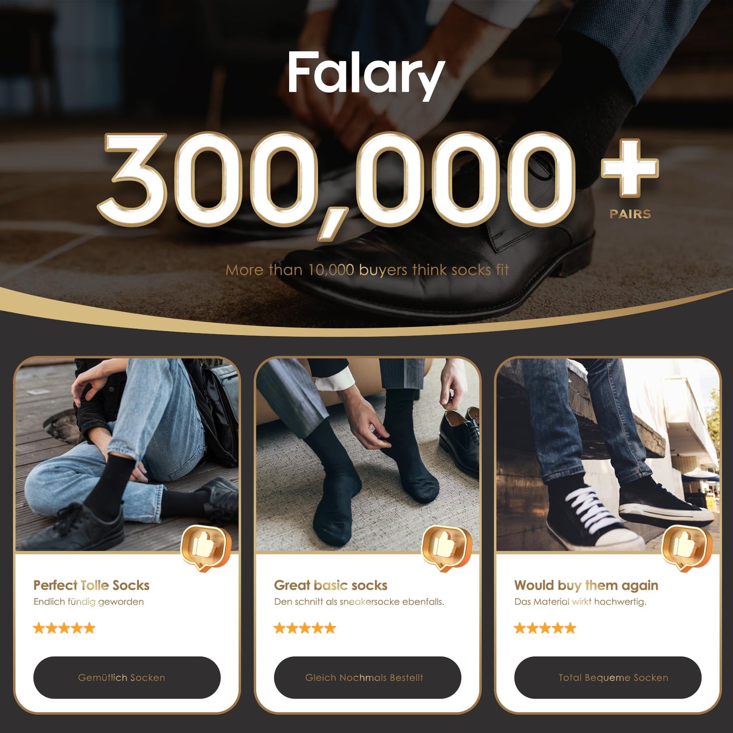 FALARY Mens Socks 9-12, Black Socks for Men Multipack - Cotton Socks Men Women Comfortable Suitable for Work & Casual Wear - Breathable,Durable Men's Smart Dress Socks 12 Pairs