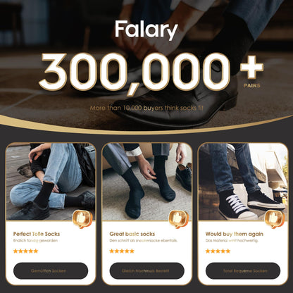 FALARY Mens Socks 9-12, Black Socks for Men Multipack - Cotton Socks Men Women Comfortable Suitable for Work & Casual Wear - Breathable,Durable Men's Smart Dress Socks 12 Pairs