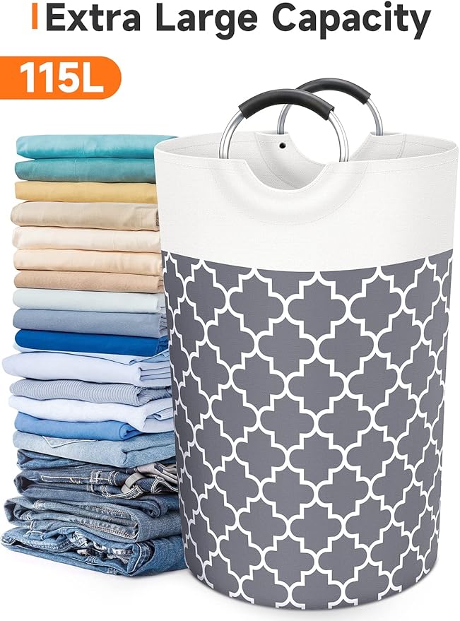 Large Laundry Basket Laundry Hamper Bag Washing Bin Clothes Bag Collapsible Tall