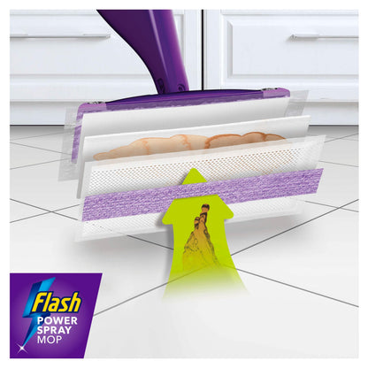 Flash Power Spray Mop Floor Cleaner Multi-Surface Cleaning Liquid Citrus Fresh 5L (1.25Lx4)