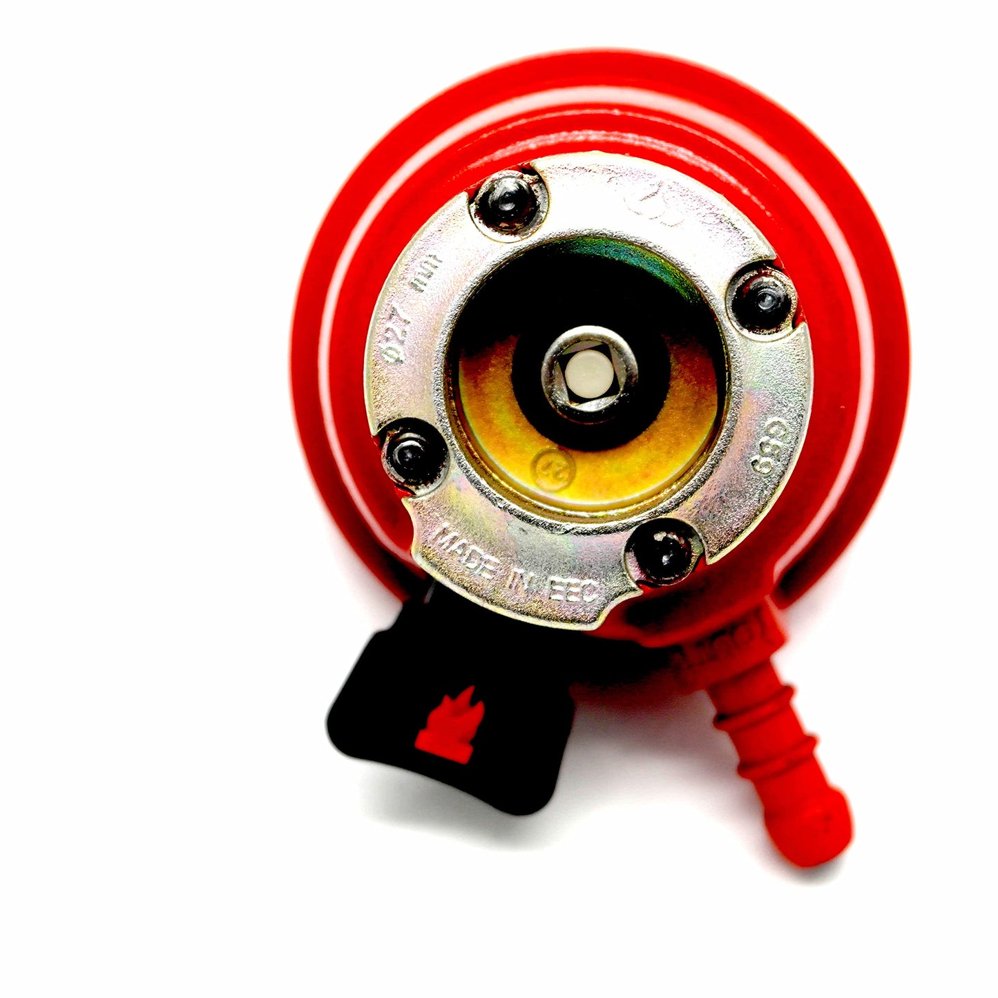 Patio Gas Regulator 27Mm Clip On With 2M Hose + 2 Clips Fits Calor/Flogas