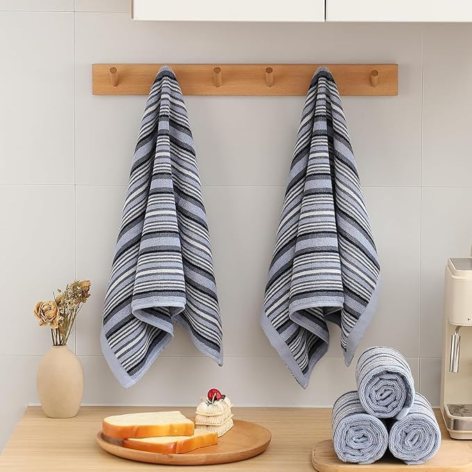 SALAS Kitchen Dish Towels for Drying Dishes, Large Cotton Kitchen Cloths Hand