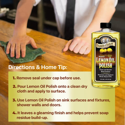 Parker & Bailey Lemon Oil Polish, Fluid, Yellow, One Size