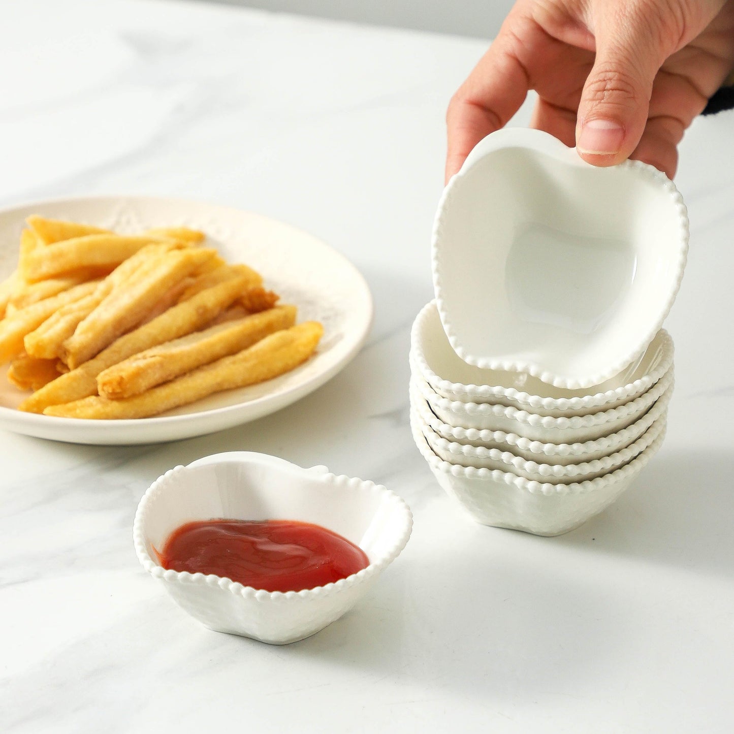 UIBFCWN 12 Pack Ceramic Dipping Bowls, 2oz Soy Sauce Dishes, White Dipping Sauce Bowls/Dishes, Pinch Bowls, Small Dip Bowls Set for Sauce, Side Dish, Condiments, Sushi, Ketchup, Charcuterie Boards