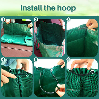 Singwow Heavy Duty Garden Bags - 500L x 2 Reusable Sacks with Handles, Ideal for Collecting Waste, Leaves and Grass
