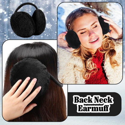 SATINIOR 5 Pcs Winter Satin Lined Hat Scarf Gloves Set Knit Pompom Beanie Warm Touchscreen Glove Earmuff Ear Warmer for Women(Black,Stylish Style)