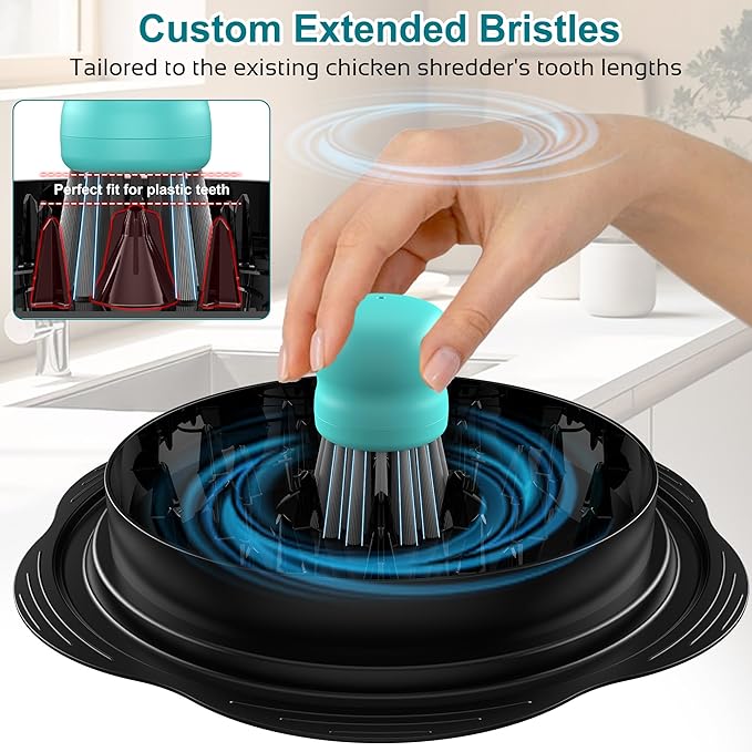Mini Dish Brush for Cleaning Chicken Shredder, Palm Brush Dish Scrubber