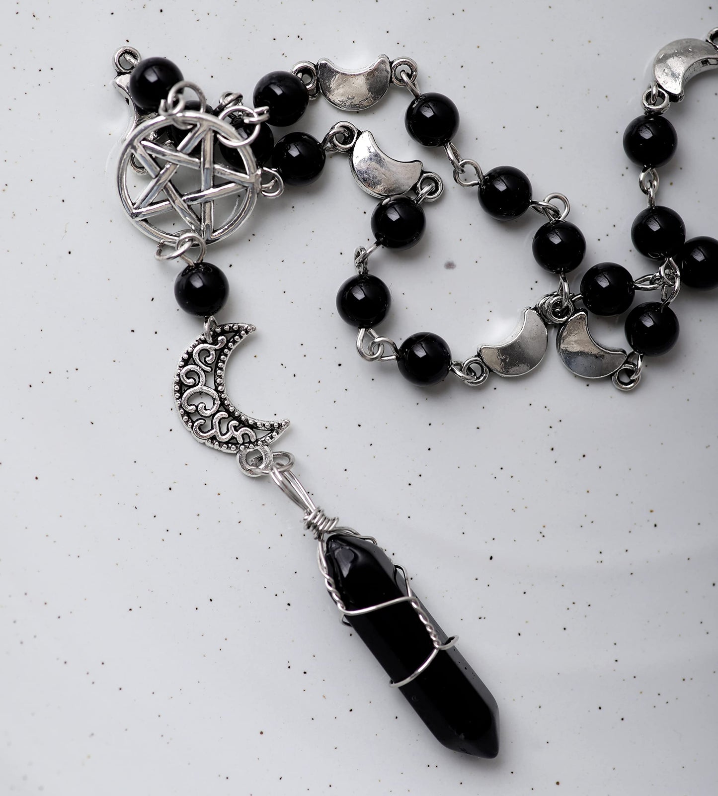 Sacina Gothic Emo Grunge Crescent Moon Choker Necklace, Moon Sun Pendant, Gothic Goth Necklace, Halloween Christmas Jewelry Gift for Women
