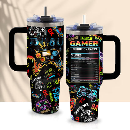 CGMIBAS Gaming Gifts for Men Boys, Gamer Gifts for Men, 40oz Gamer Tumbler Cup, Gaming Mugs, Teen Boy Gift Gamings Stuff, Gaming Gamepad Presents for Son, Birthday Gift for Him Mens Boys Gamings Cup