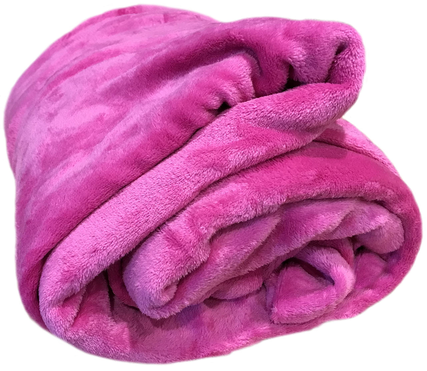 Home Must Haves Solid Hot Pink Bed Blanket Bedding Throw Fleece Super Soft Warm (Full)