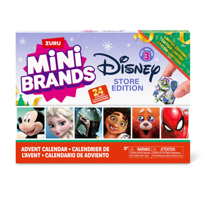 Disney Advent Calendar by ZURU Mini Brands Limited Edition Advent Calendar, 24 Days of Suprises, Mini Figures, Fun Christmas Toys for Kids, Best Gift for Girls and Boys Ages 3+