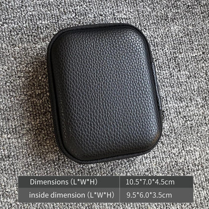 PU Leather Storage Box, Suitable for in Ear Earphones, Wired Earphones, Waterproof, Portable, Pressure Resistant Box, Earphone Storage Bag