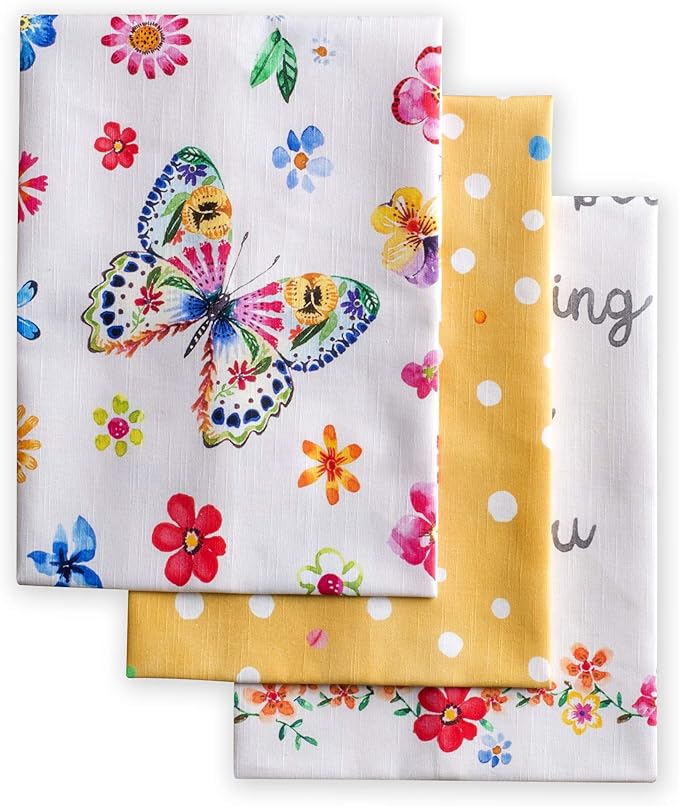 Maison d' Hermine Kitchen Towels Set of 3 100% Cotton 27.50" x 20" Reusable