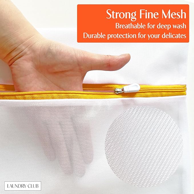 3 Pack Mesh Laundry Bags for Delicates 16inx20in, Dryer Safe, Breathable Fine