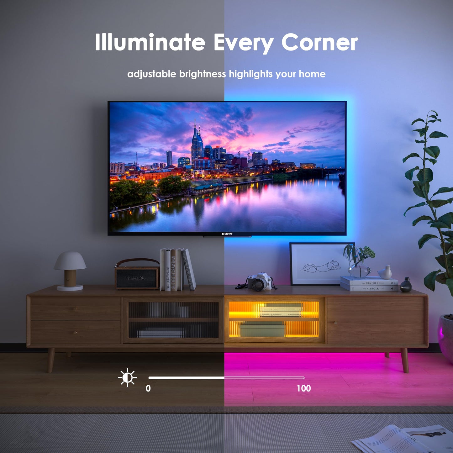 HOVVIDA LED Strip Light Lights 30M, 30 LEDs/Meter, 24V RGB LED Strip, 900 LEDs, 2x15M, APP and Remote Control, Music Mode, Timer Mode, LED for Bedroom, Living Room, Kitchen, Party
