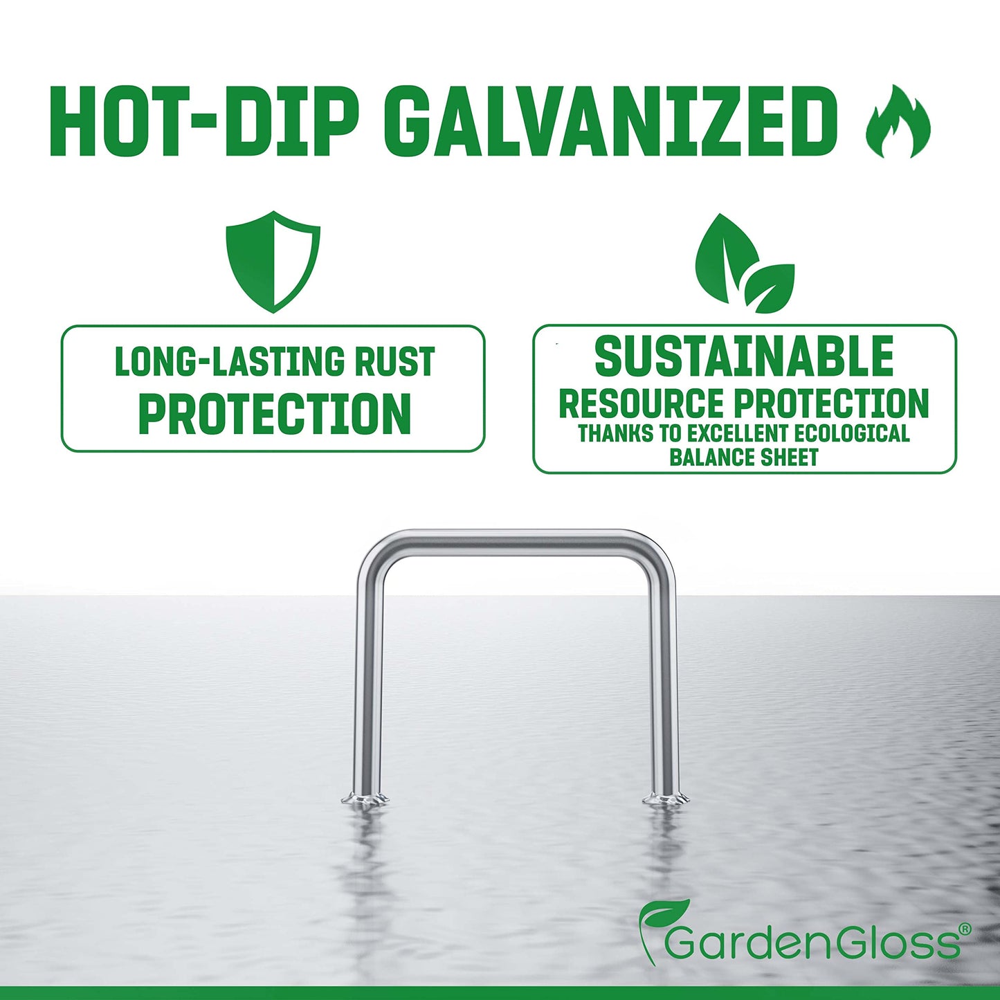 GardenGloss Heavy Duty Garden Pegs Made of Steel - Strong Metal Pegs for Membrane, Netting and Fence - Anti-Rust Landscape Staples (25pcs)