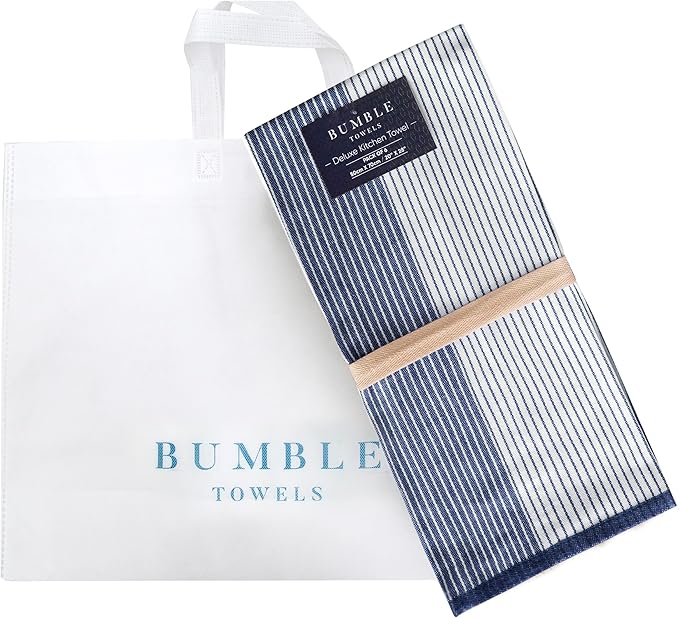 Premium Kitchen Towels | Large Cotton Dish Towels | Flat & Terry Highly